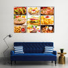 Collage of various fast food products Multi panel canvas wall art