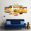 Collage of various fast food products Multi panel canvas wall art