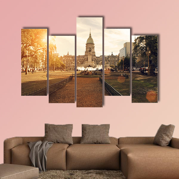 National Congress in Buenos Aires multi panel canvas wall art
