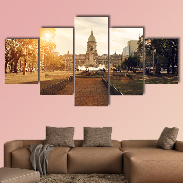 National Congress in Buenos Aires multi panel canvas wall art