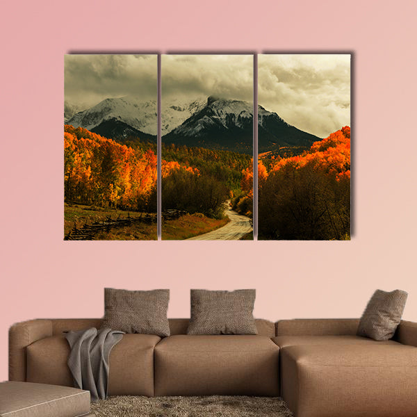 Autumn in Colorado Mountains multi panel canvas wall art