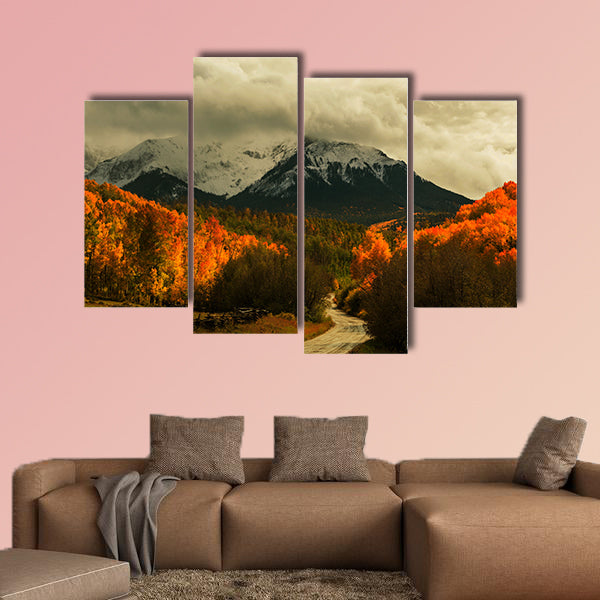 Autumn in Colorado Mountains multi panel canvas wall art
