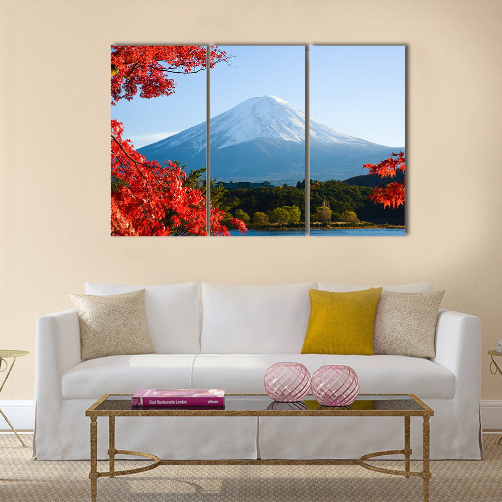 Mt.Fuji in autumn multi panel canvas wall art