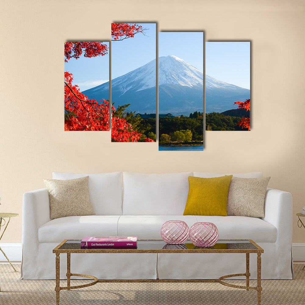 Mt.Fuji in autumn multi panel canvas wall art