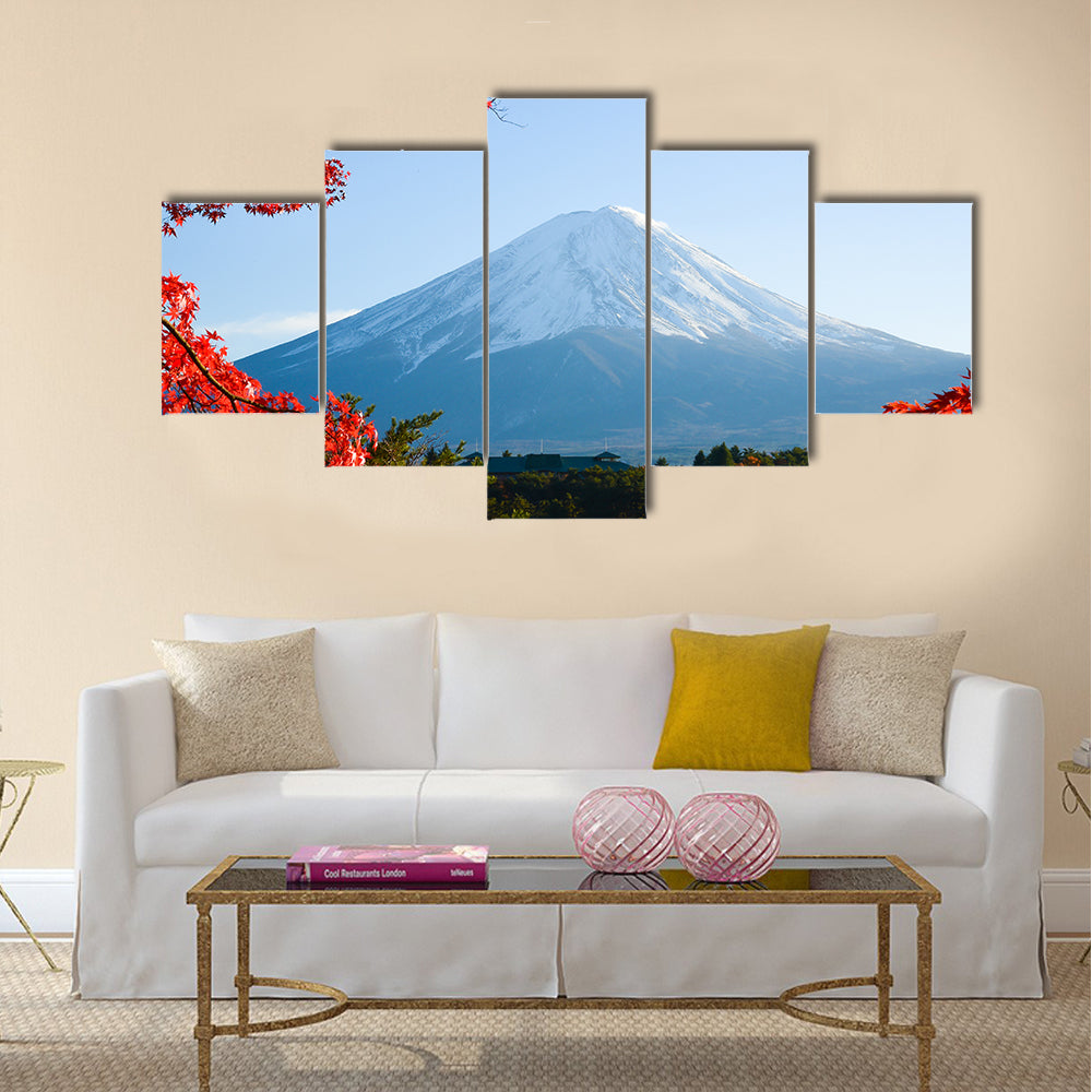 Mt.Fuji in autumn multi panel canvas wall art
