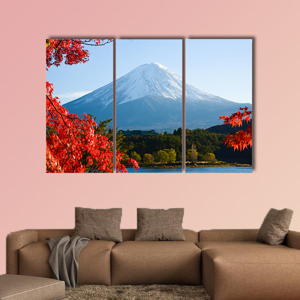 Mt.Fuji in autumn multi panel canvas wall art