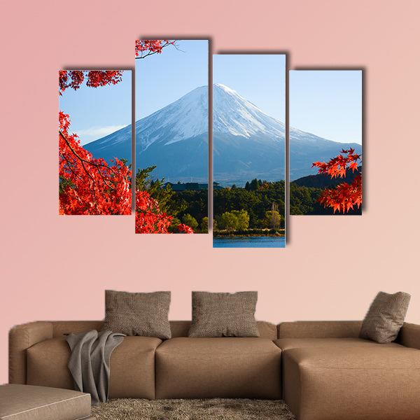 Mt.Fuji in autumn multi panel canvas wall art