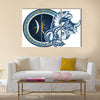 Illustration Of Zodiac Sign Pisces Multi Panel Canvas Wall Art