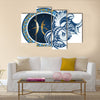 Illustration Of Zodiac Sign Pisces Multi Panel Canvas Wall Art