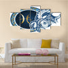 Illustration Of Zodiac Sign Pisces Multi Panel Canvas Wall Art