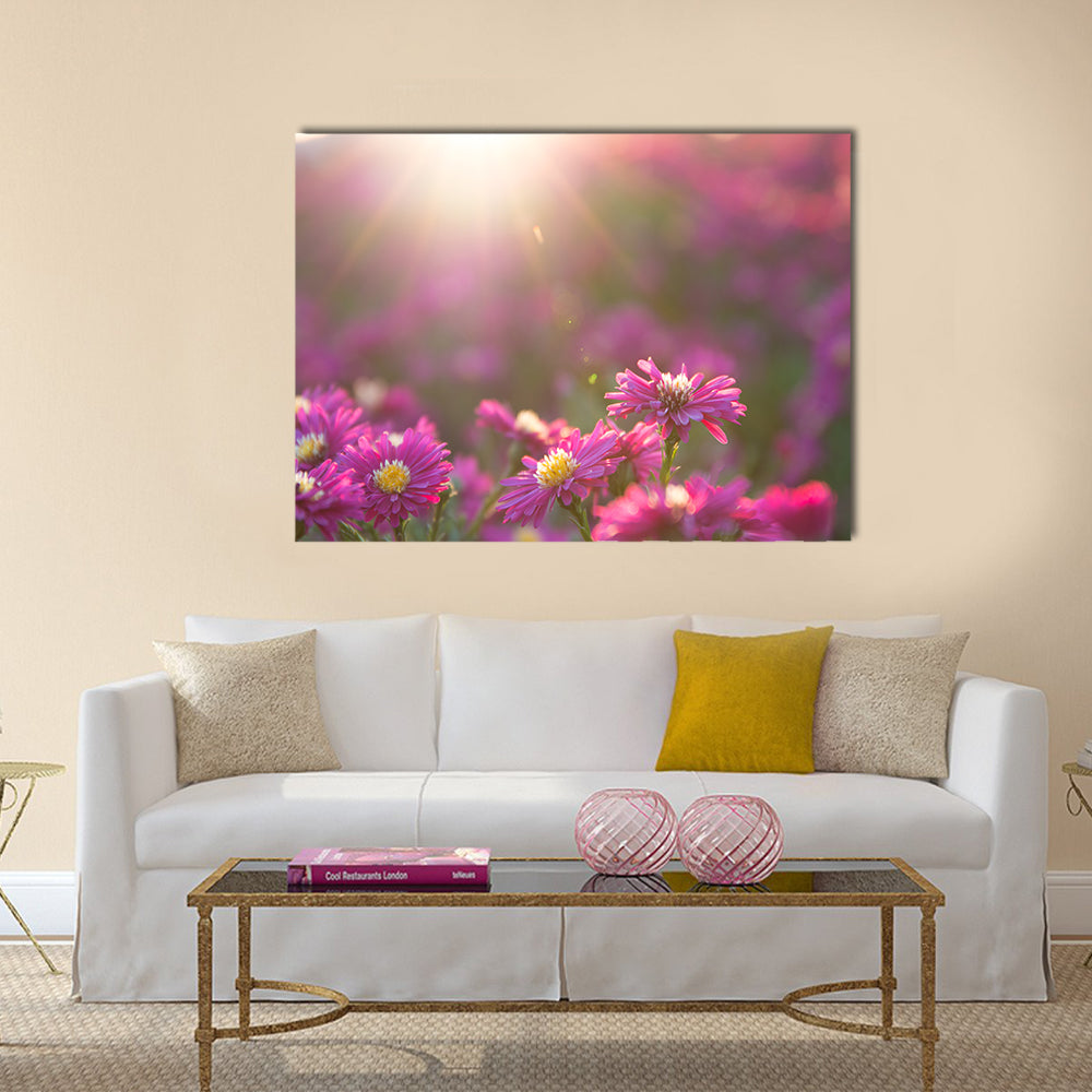 Pink Daisy Multi Panel Canvas Wall Art