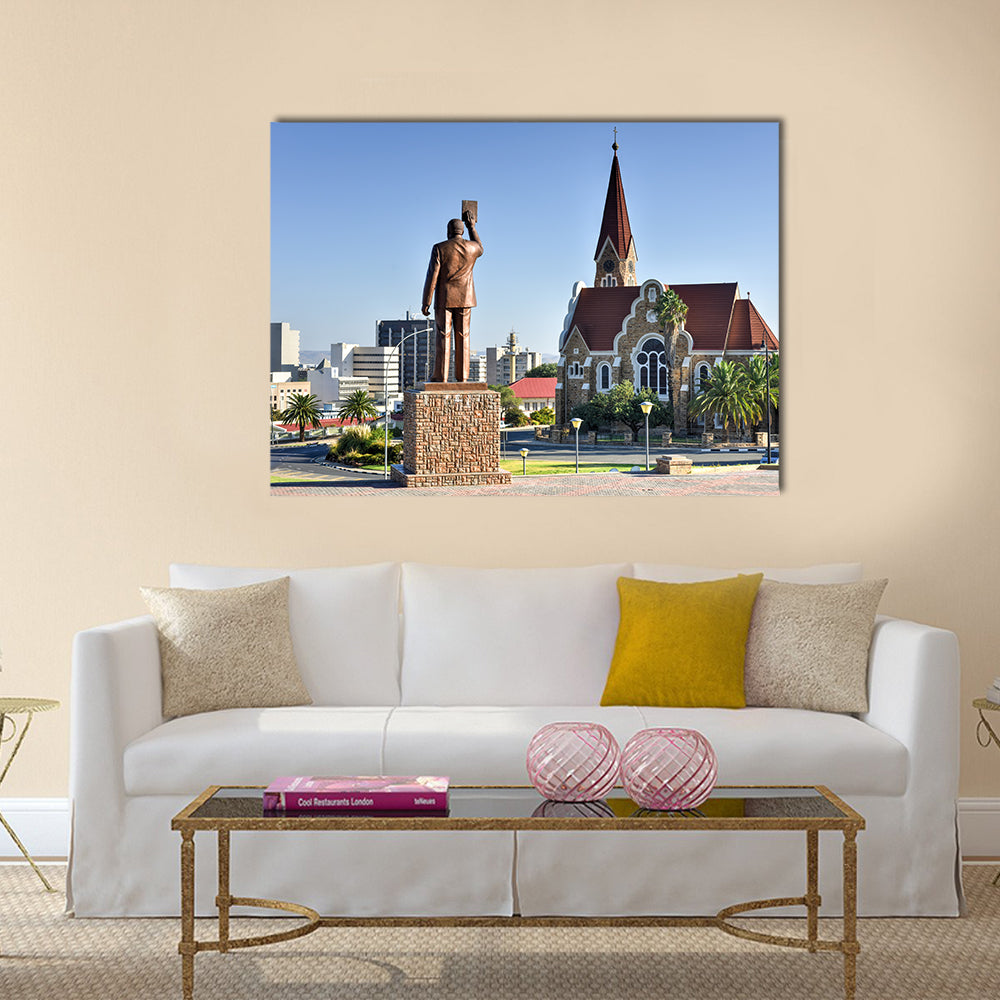 Christ Church, famous Lutheran church landmark in Windhoek, Namibia Multi panel canvas wall art