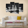 Chess white wins 3D render of chess pieces multi panel canvas wall art