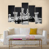 Chess white wins 3D render of chess pieces multi panel canvas wall art