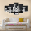 Chess white wins 3D render of chess pieces multi panel canvas wall art