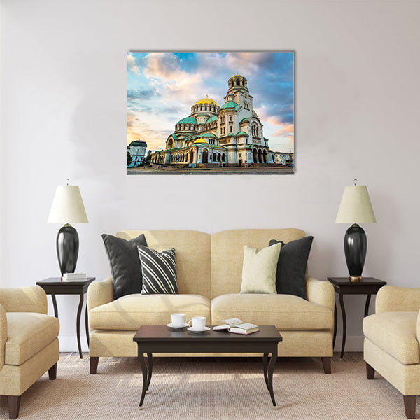St. Alexander Nevsky Cathedral in the center of Sofia Multi panel canvas wall art
