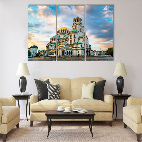 St. Alexander Nevsky Cathedral in the center of Sofia Multi panel canvas wall art