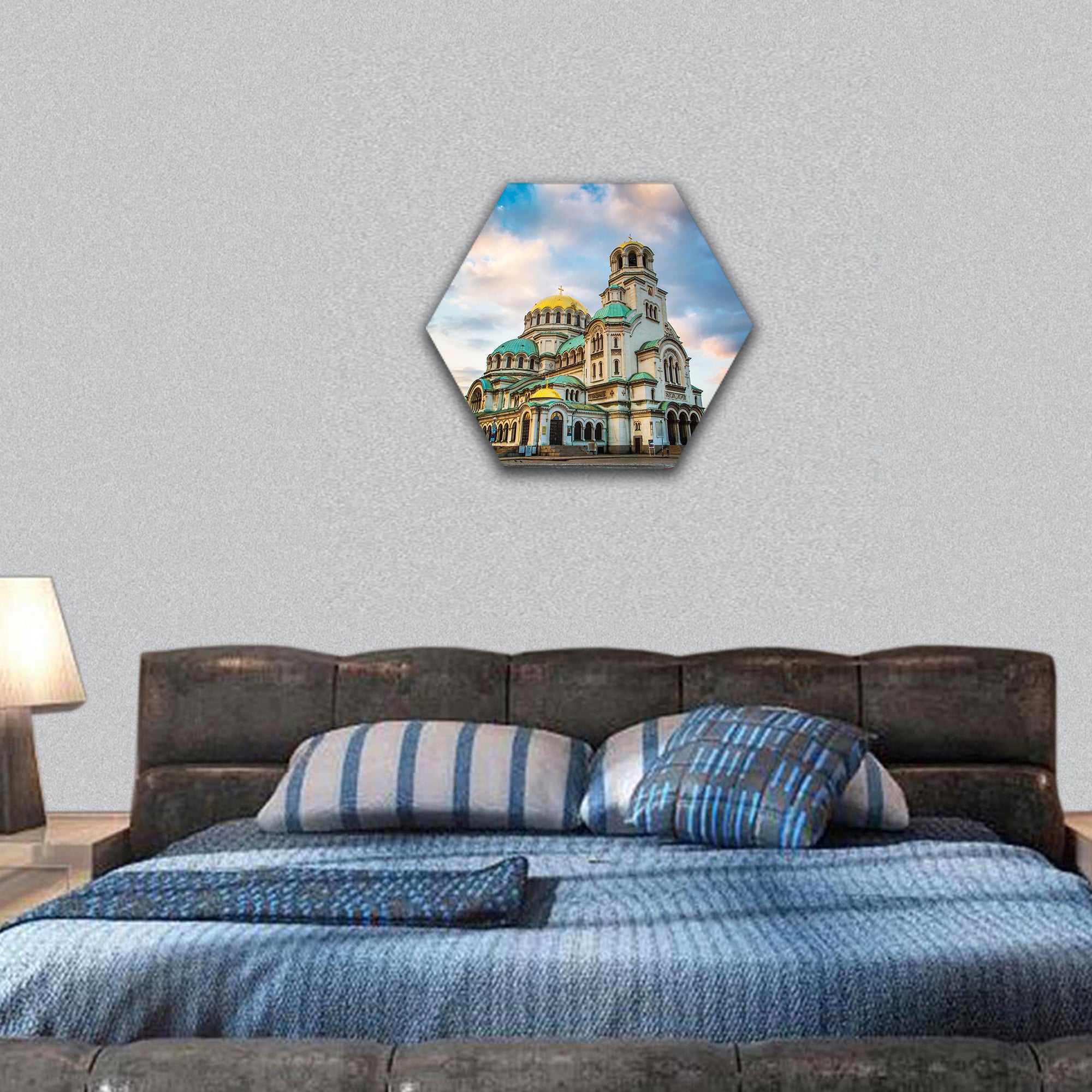 St. Alexander Nevsky Cathedral in Sofia, capital of Bulgaria hexagonal canvas wall art