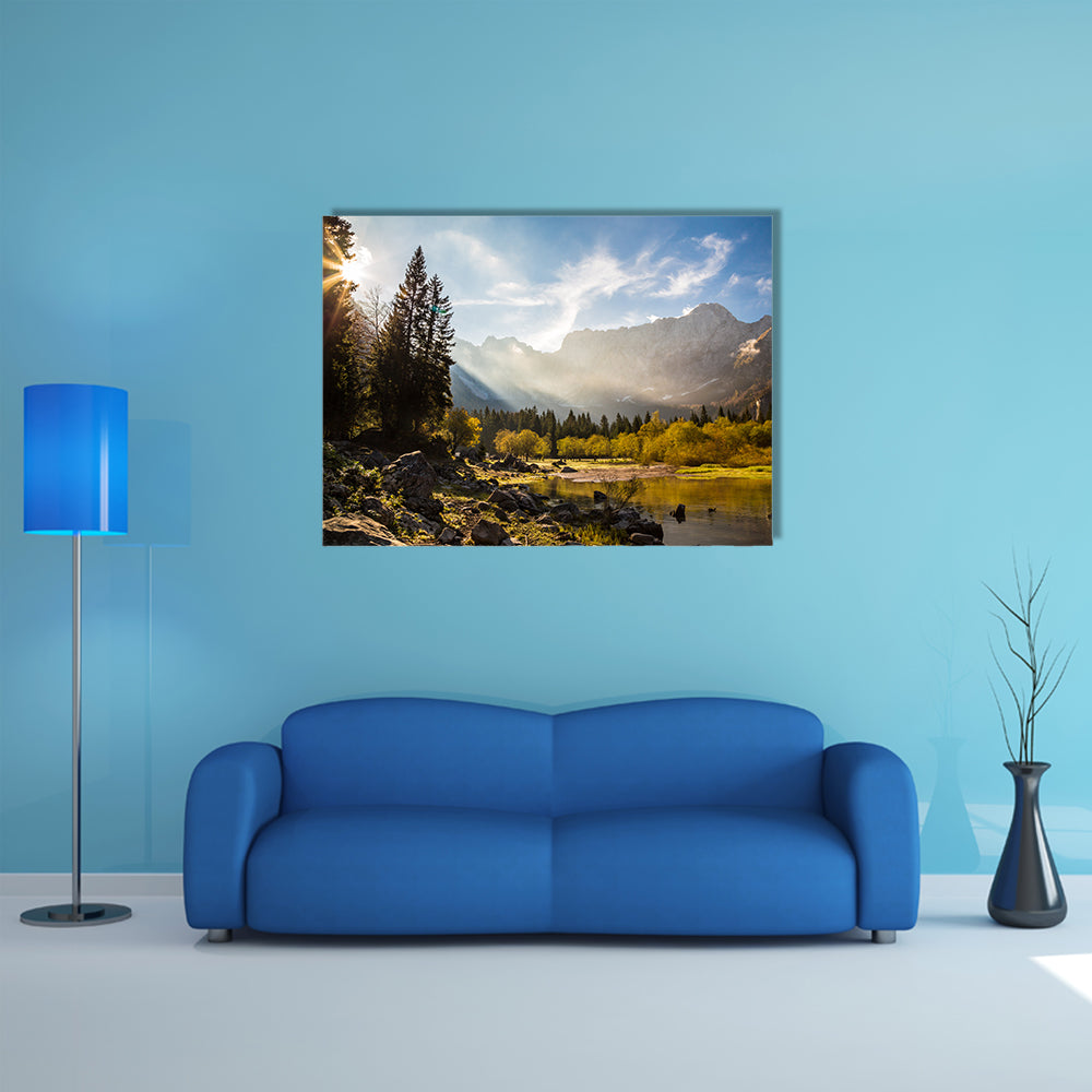 Fall is coming in the Italian Alps multi panel canvas wall art