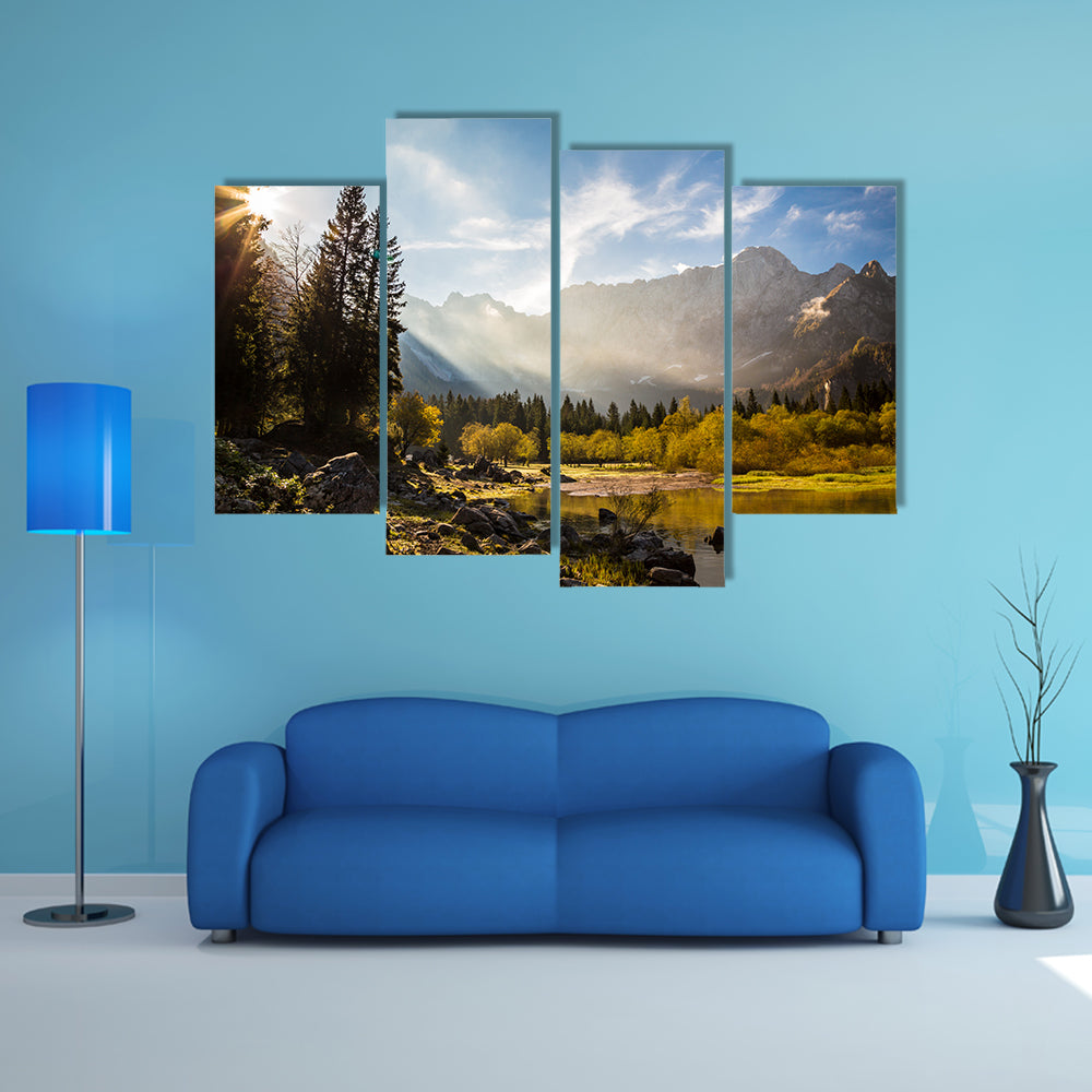 Fall is coming in the Italian Alps multi panel canvas wall art