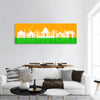 India Travel Landmarks. Vector and Illustration Panoramic Canvas Wall Art