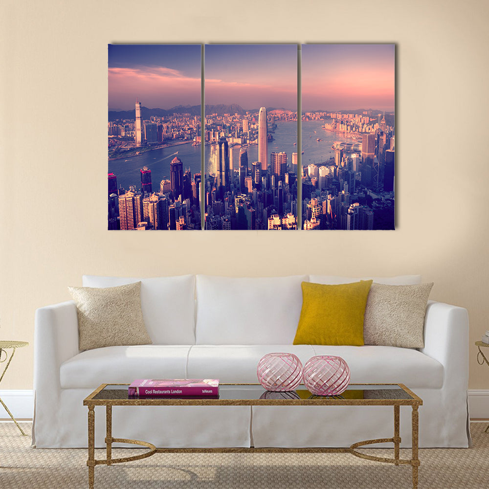 City Scape Buildings Urban Scene Concept multi panel canvas wall art