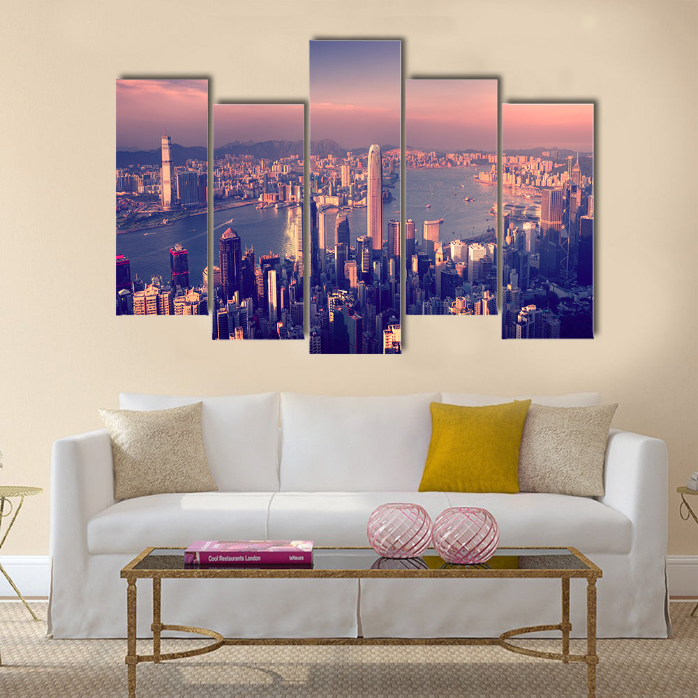 City Scape Buildings Urban Scene Concept multi panel canvas wall art