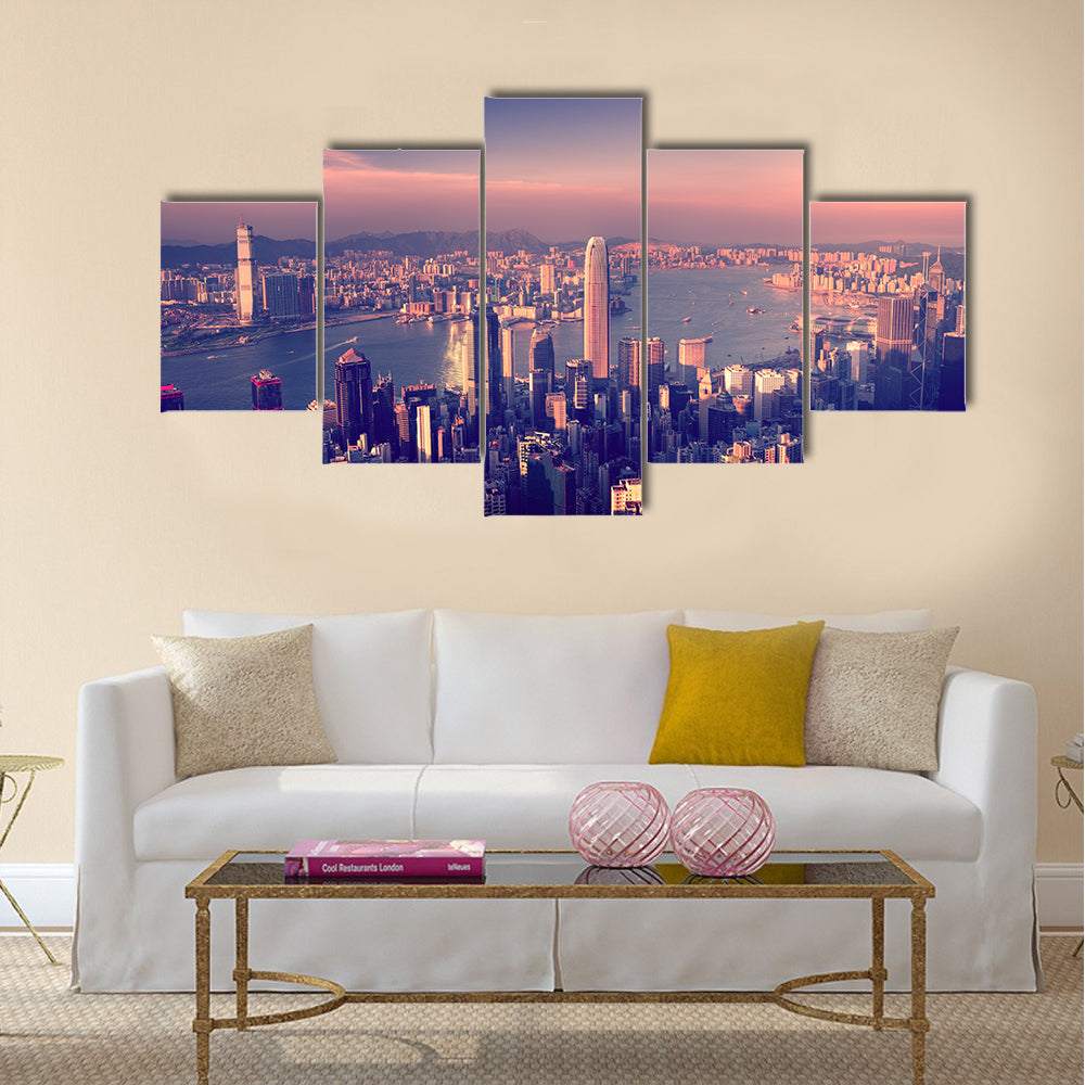 City Scape Buildings Urban Scene Concept multi panel canvas wall art
