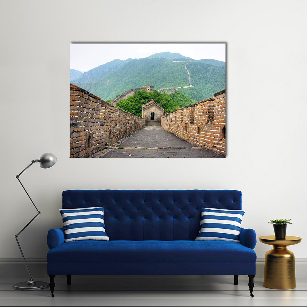 Great Wall of China on a clear day Multi panel canvas wall art