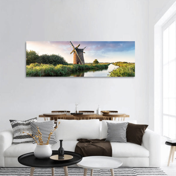 Norfolk Broads at Sea Palling panoramic canvas wall art