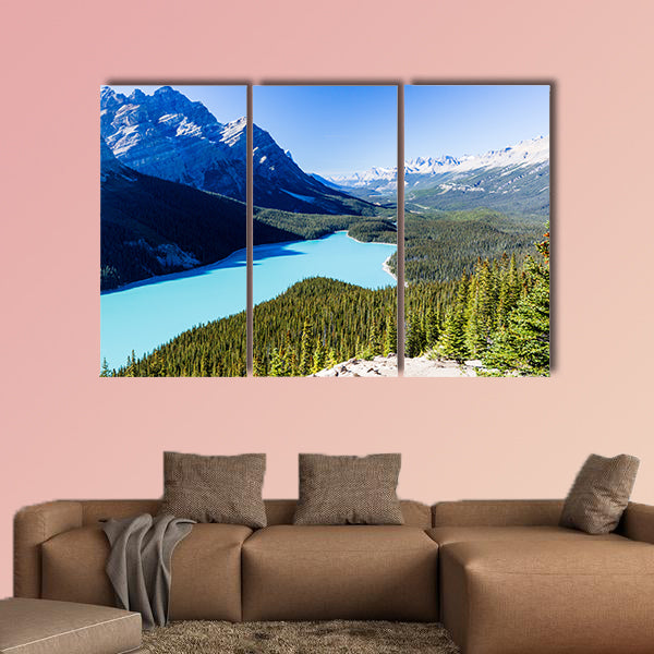 Peyto Lake is a glacier-fed lake located in Banff National Park canvas wall art