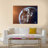 NASA's astronaut in open space Multi Panel Canvas Wall Art