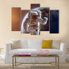 NASA's astronaut in open space Multi Panel Canvas Wall Art