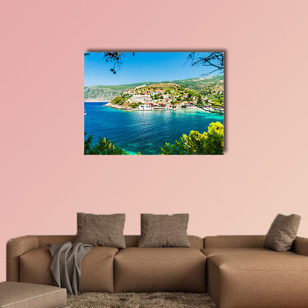 The Assos on the Island of Kefalonia in Greece multi panel canvas wall art