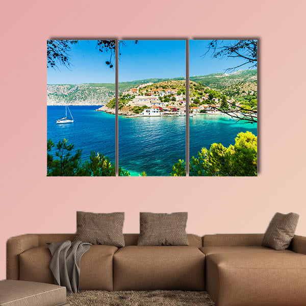 The Assos on the Island of Kefalonia in Greece multi panel canvas wall art