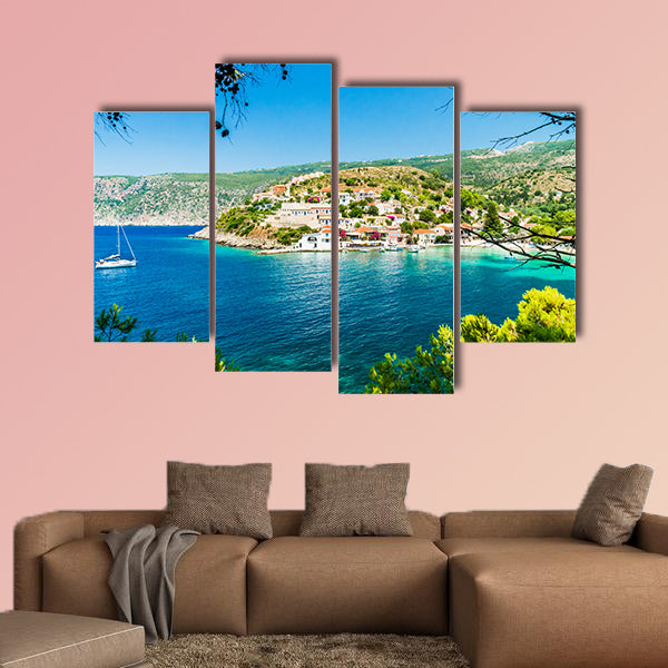 The Assos on the Island of Kefalonia in Greece multi panel canvas wall art