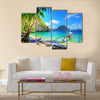 Beautiful tropical beach scene multi panel canvas wall art