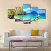 Beautiful tropical beach scene multi panel canvas wall art