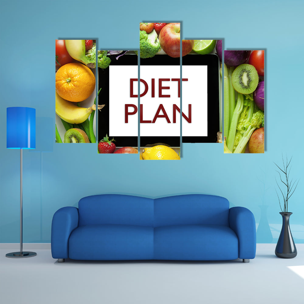 Beautiful canvas of Diet plan Multi panel canvas wall art