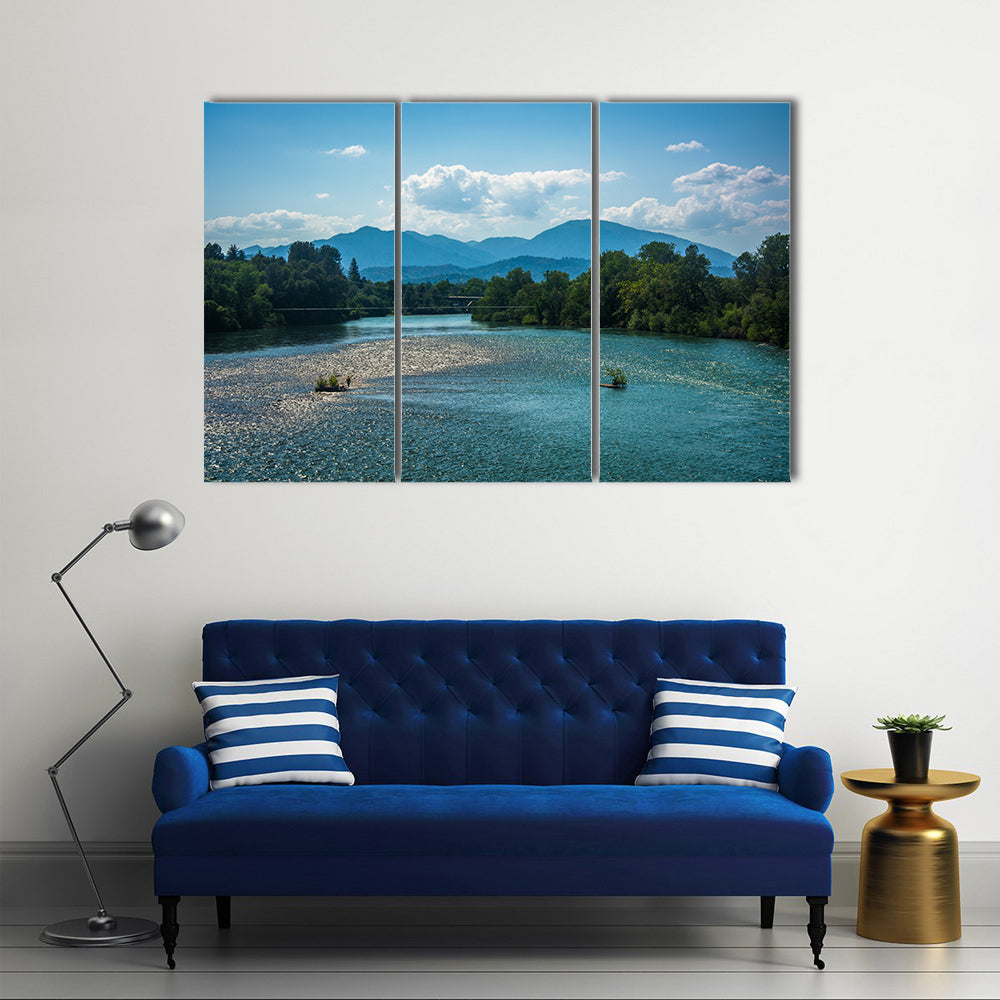 The Seen In The Riding, the Sacramento River, California, Multi Panel Canvas Wall Art