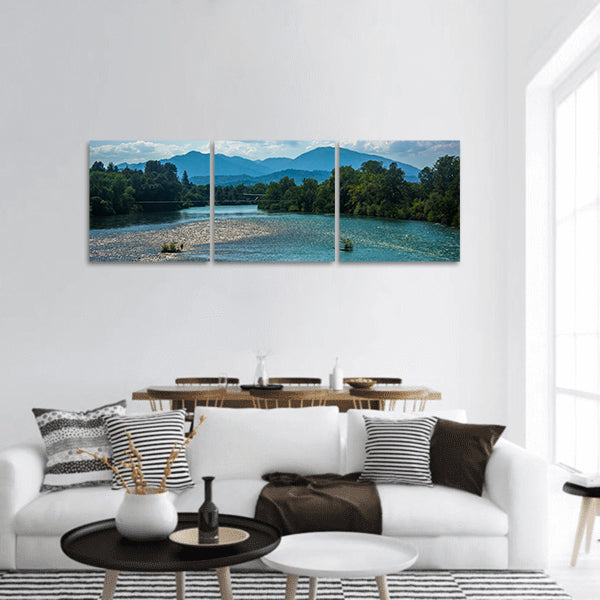 The Sacramento River, seen in Redding, California Panoramic Canvas Wall Art