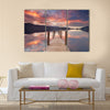 A flooded jetty in Derwent Water Lake District England multi panel canvas wall art