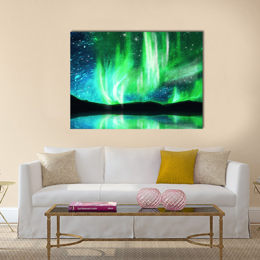 Northern lights ,aurora borealis Multi panel canvas wall art