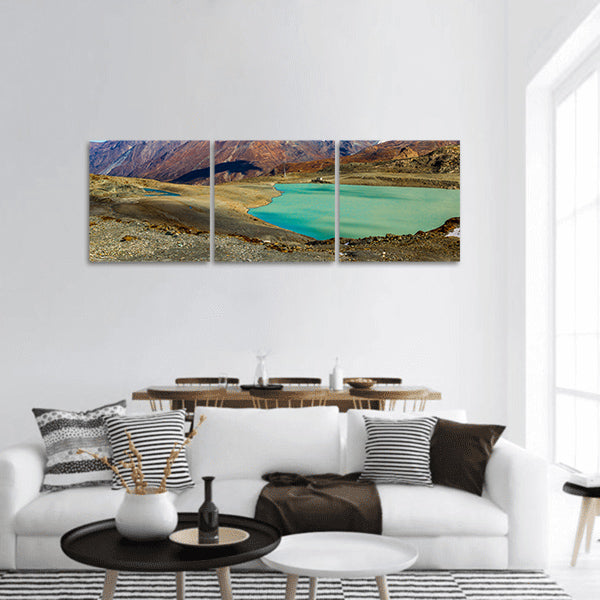 Alps mountain landscape and mountain lake Switzerland Panoramic Canvas Wall Art