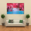 Rainfall On A Forest,Tat Kuang Si Waterfalls At Luang prabang, Laos Multi Panel Canvas Wall Art