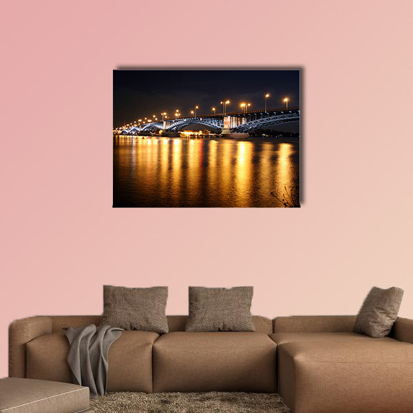 Rhine Bridge between the German cities Mainz and Wiesbaden wall art