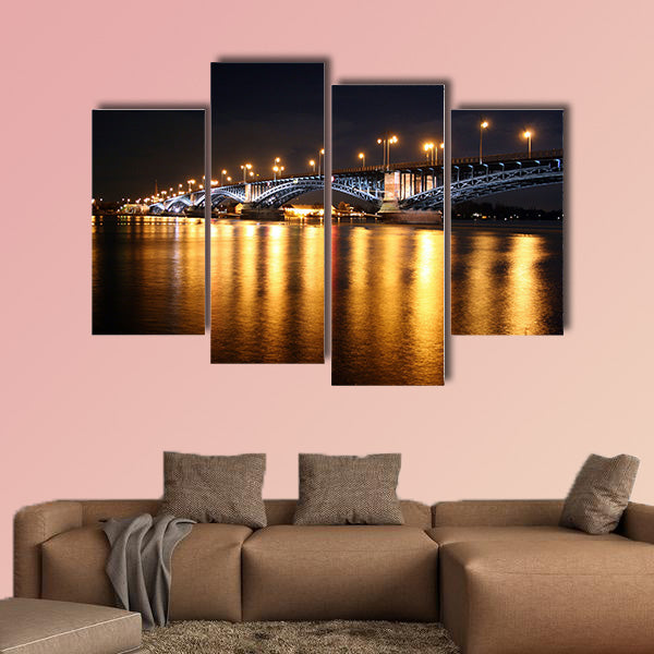 Rhine Bridge between the German cities Mainz and Wiesbaden wall art