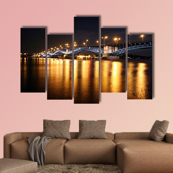Rhine Bridge between the German cities Mainz and Wiesbaden wall art