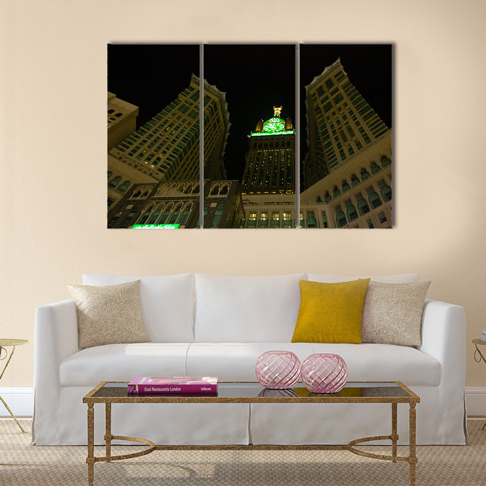 amazing Makkah Clock Tower panel canvas wall art