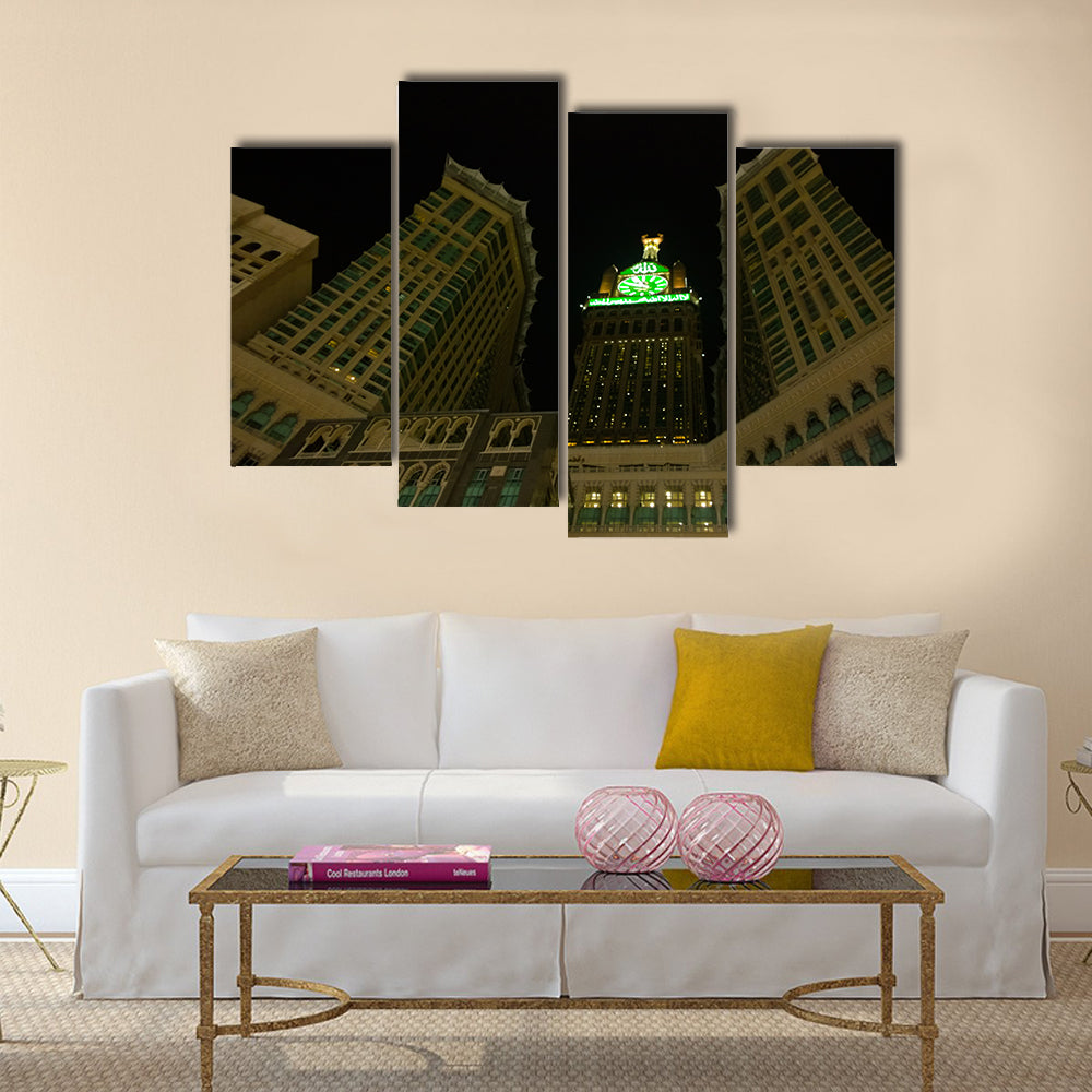amazing Makkah Clock Tower panel canvas wall art